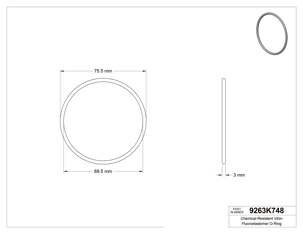 Technical drawing - 9263K748